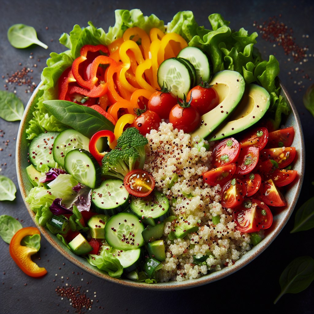 Quinoa and Vegetable Salad with Zesty Dressing