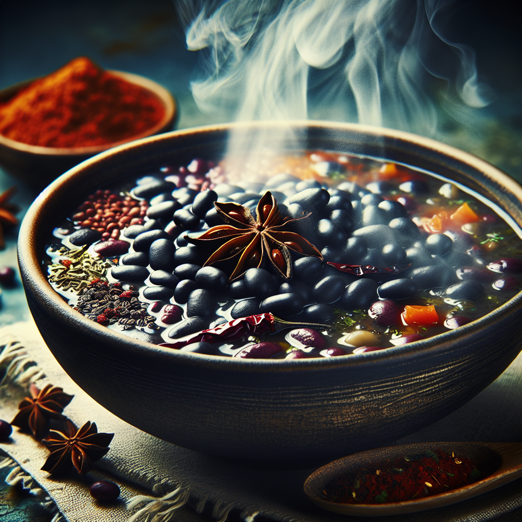 Spicy Black Bean Soup: A bold and flavorful soup with black beans, spices, and a hint of heat.
