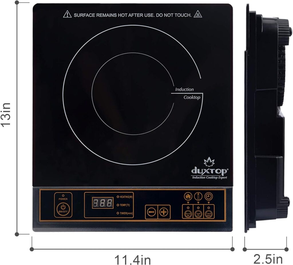 Duxtop 1800W Portable Induction Cooktop Countertop Burner, Gold 8100MC/BT-180G3